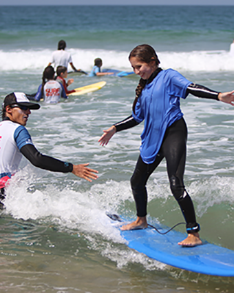 Mini stage de surf de l'école française de surf sharkpool à Labenne